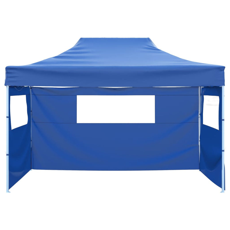 Afbeelding laden in galerijviewer, Vidaxl vouwtent met 3 wanden 3x4,5 m blauw
