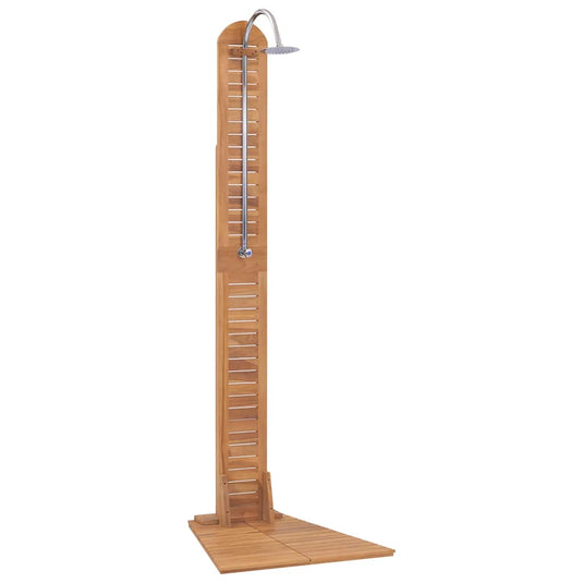 Vidaxl buitendouche 70x75x204 cm massief teakhout