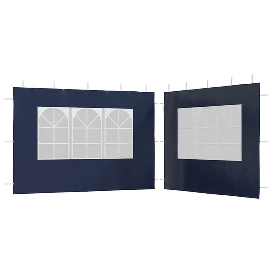 Vidaxl tentwanden met raam pe blauw 2 st