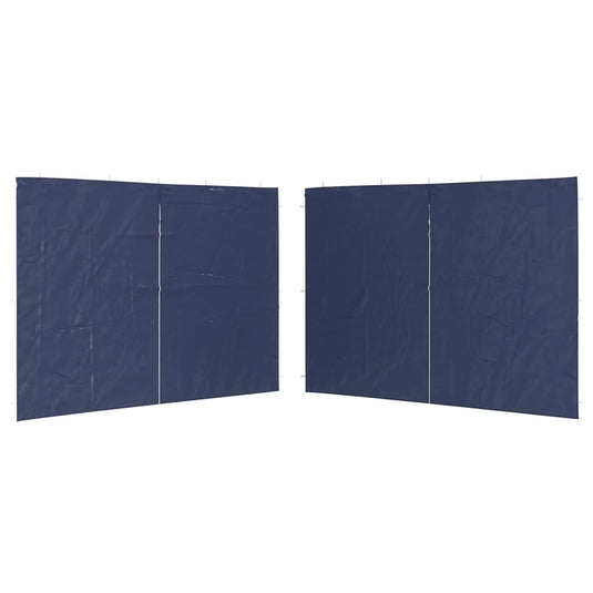 Vidaxl tentwanden met ritssluiting pe blauw 2 st