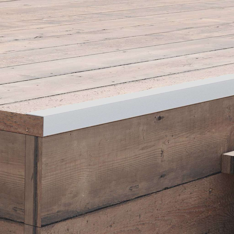 Afbeelding laden in galerijviewer, Vidaxl 5 st terras hoekplinten 170 cm aluminium zilverkleurig
