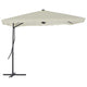 Vidaxl parasol met stalen paal 250x250 cm zandkleurig