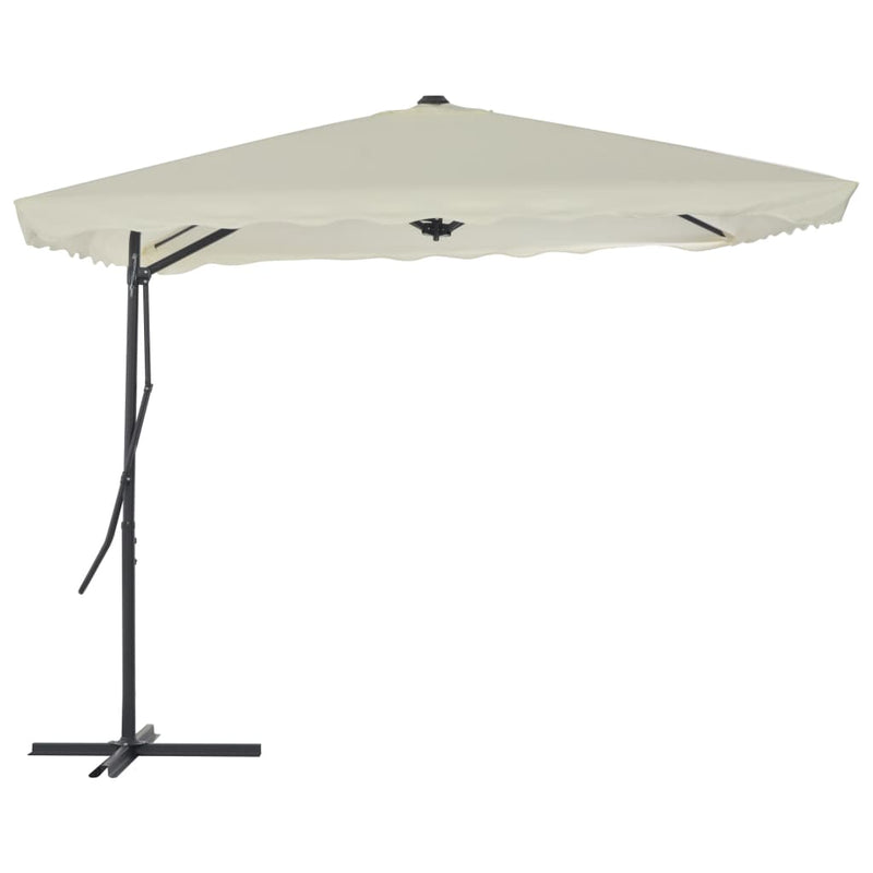 Afbeelding laden in galerijviewer, Vidaxl parasol met stalen paal 250x250 cm zandkleurig
