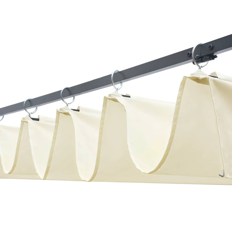 Afbeelding laden in galerijviewer, Vidaxl prieel met dak 300x300x220 cm poly rattan bruin en crème
