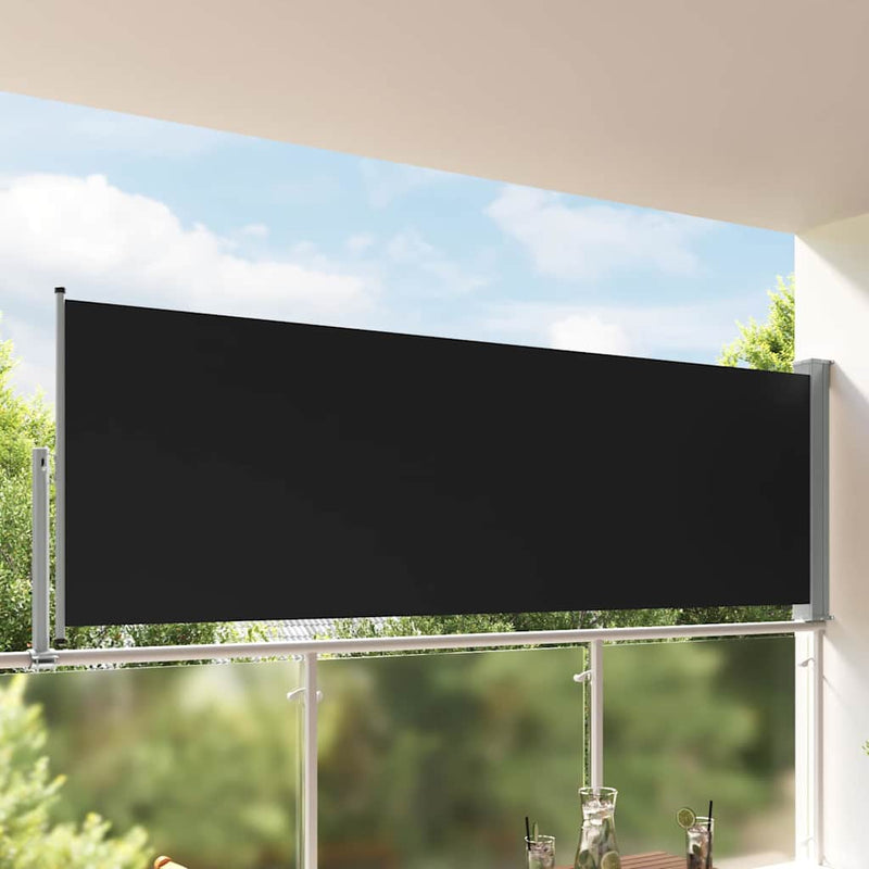 Afbeelding laden in galerijviewer, Vidaxl tuinscherm uittrekbaar 120x300 cm zwart
