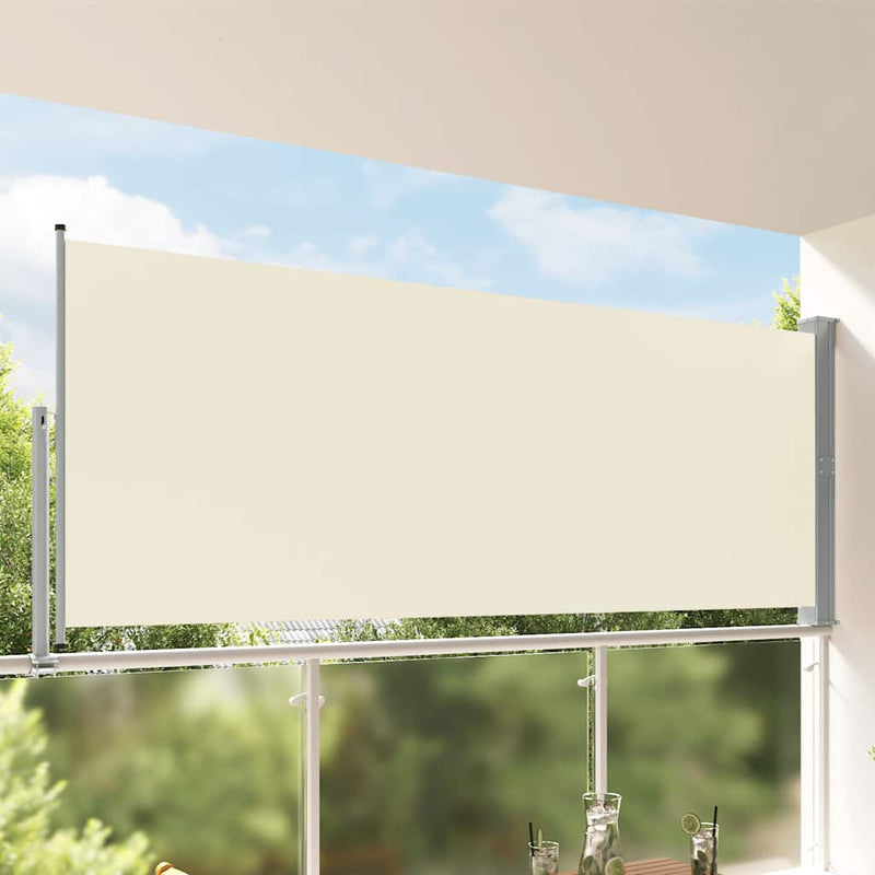 Afbeelding laden in galerijviewer, Vidaxl tuinscherm uittrekbaar 140x300 cm crèmekleurig

