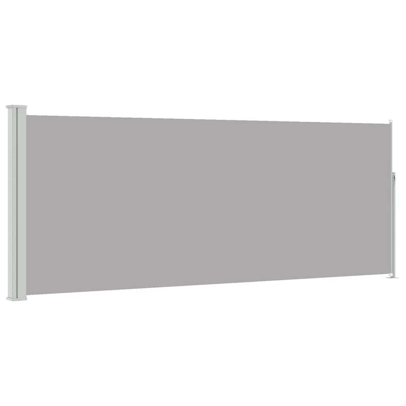 Afbeelding laden in galerijviewer, Vidaxl windscherm uittrekbaar 117x314 cm grijs
