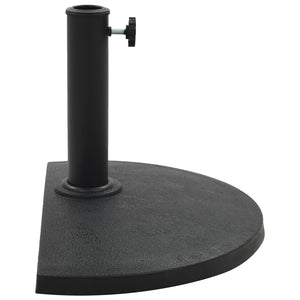 Vidaxl parasolvoet halfrond 9 kg polyresin zwart