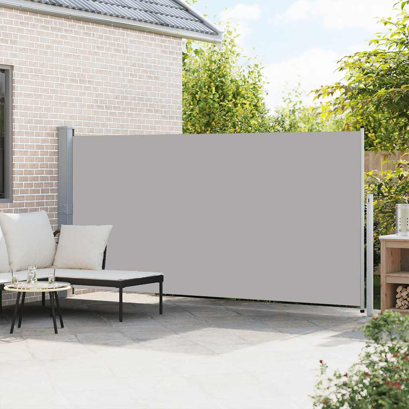 Afbeelding laden in galerijviewer, Vidaxl windscherm uittrekbaar 160x500 cm grijs
