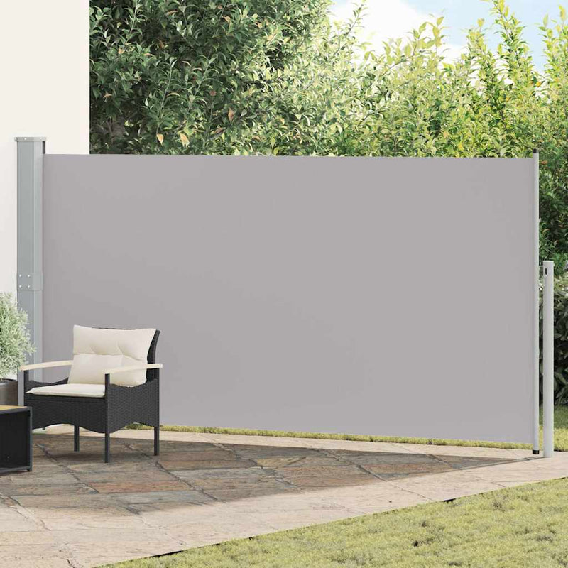 Afbeelding laden in galerijviewer, Vidaxl windscherm uittrekbaar 160x500 cm grijs
