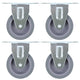 Vidaxl vaste wielen 4 st 75 mm