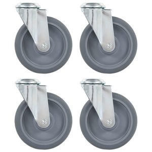 Vidaxl zwenkwielen met boutgaten 4 st 125 mm
