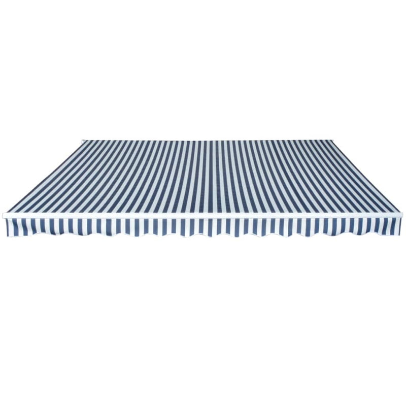 Afbeelding laden in galerijviewer, VidaXL Luifel handmatig uittrekbaar 450 cm blauw wit
