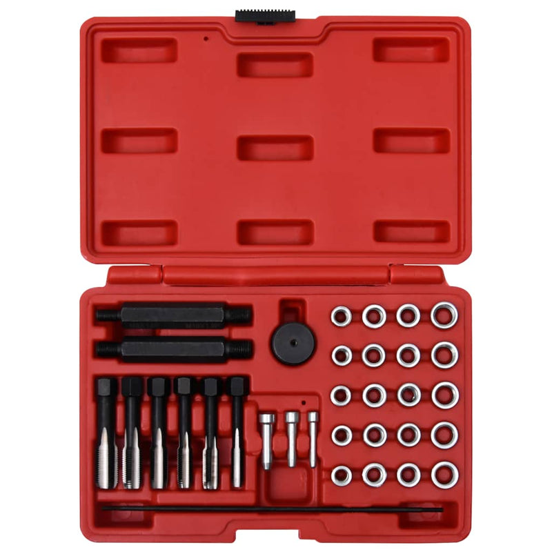 Afbeelding laden in galerijviewer, Vidaxl 33-delige gloeibougie schroefdraadreparatieset m8 m10 m12
