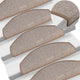 Vidaxl trapmatten 15 st 65x24x4 cm lichtbruin halfrond groot