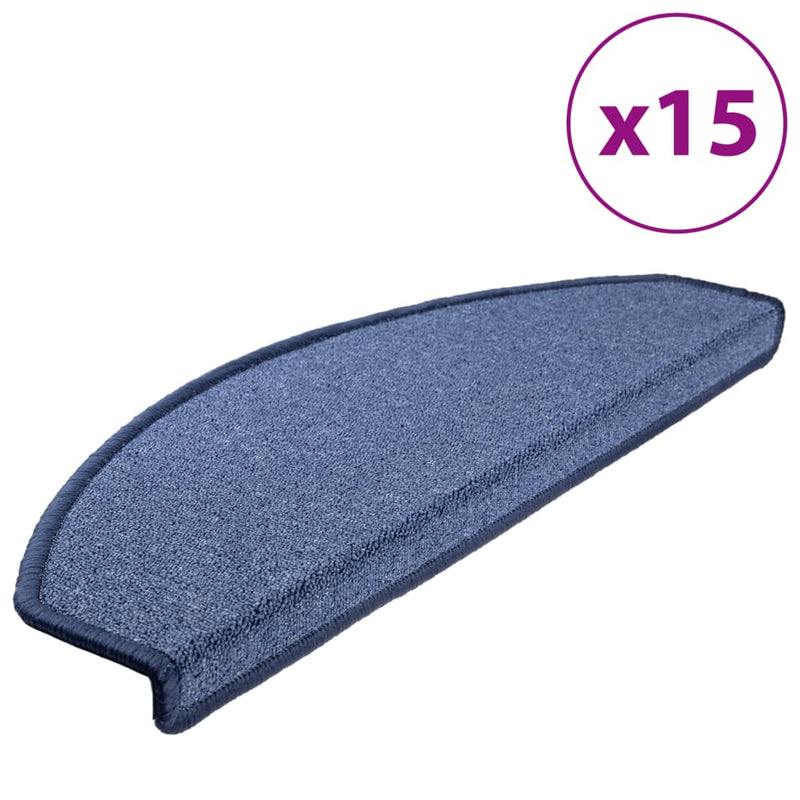 Afbeelding laden in galerijviewer, Vidaxl 15 st trapmatten 65x24x4 cm blauw
