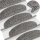 Vidaxl trapmatten 15 st 65x21x4 cm grijs halfrond groot