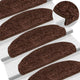 Vidaxl trapmatten 15 st 65x21x4 cm bruin halfrond groot