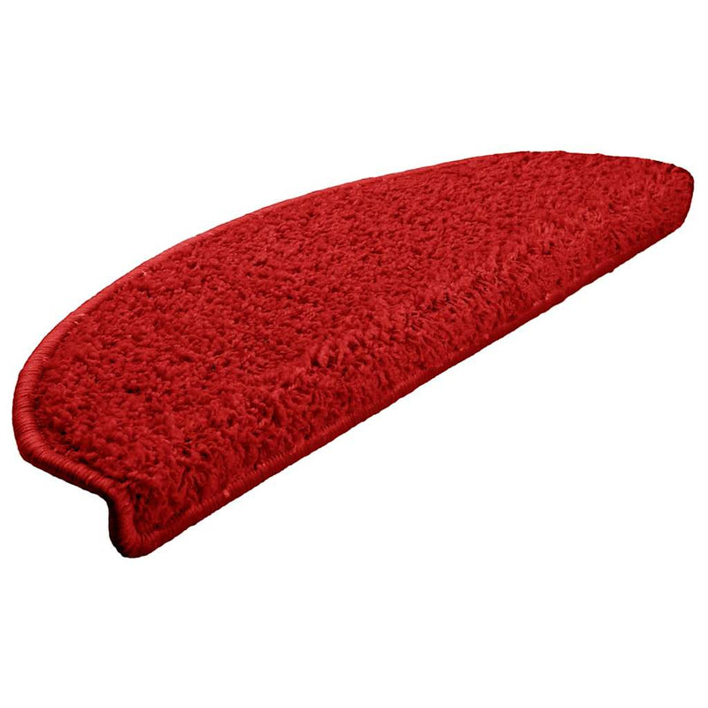Afbeelding laden in galerijviewer, Vidaxl trapmatten 15 st 65x21x4 cm rood halfrond groot
