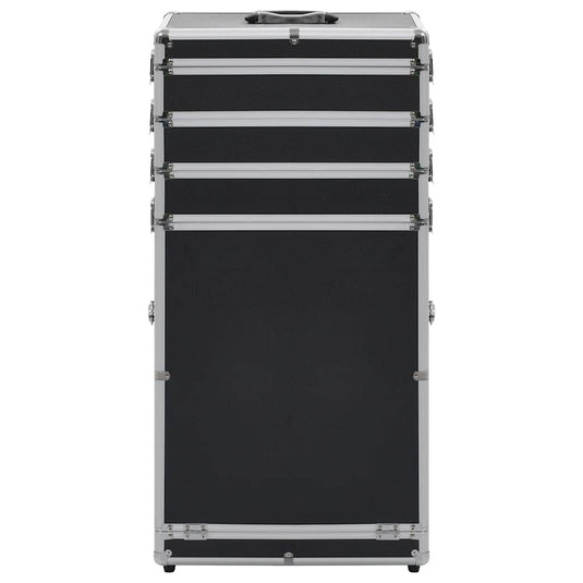 Vidaxl make-up trolley aluminium zwart