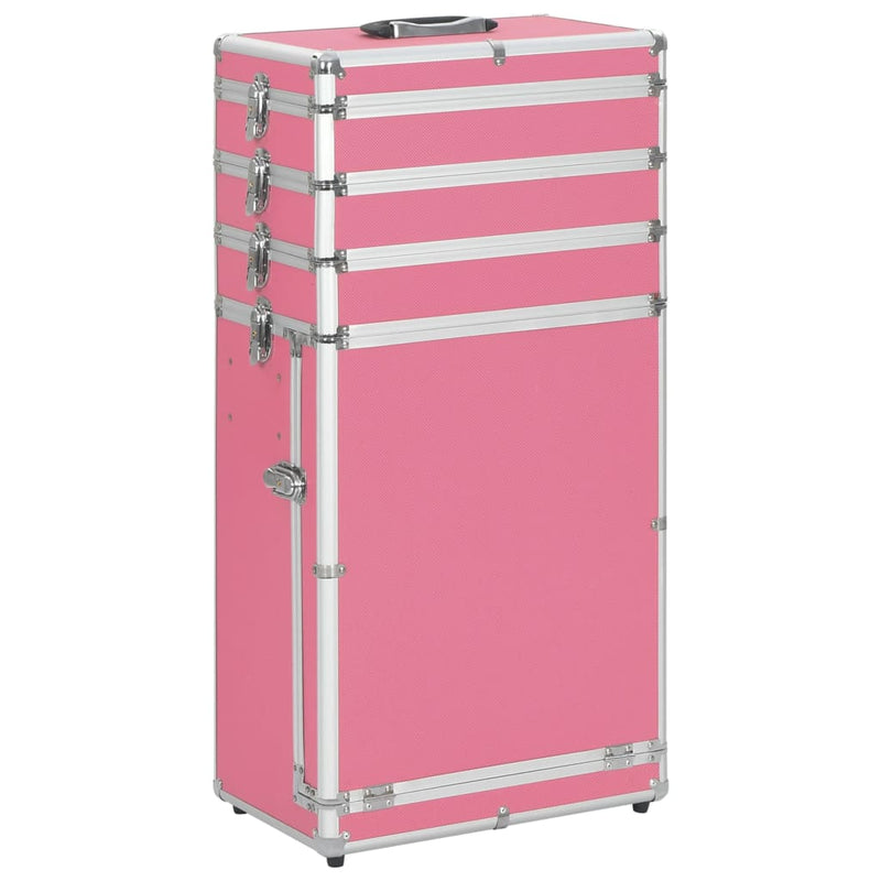 Afbeelding laden in galerijviewer, Vidaxl make-up trolley aluminium roze
