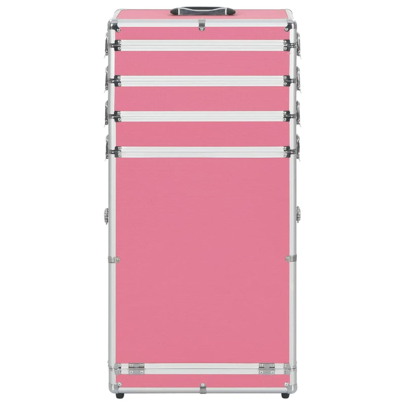 Afbeelding laden in galerijviewer, Vidaxl make-up trolley aluminium roze
