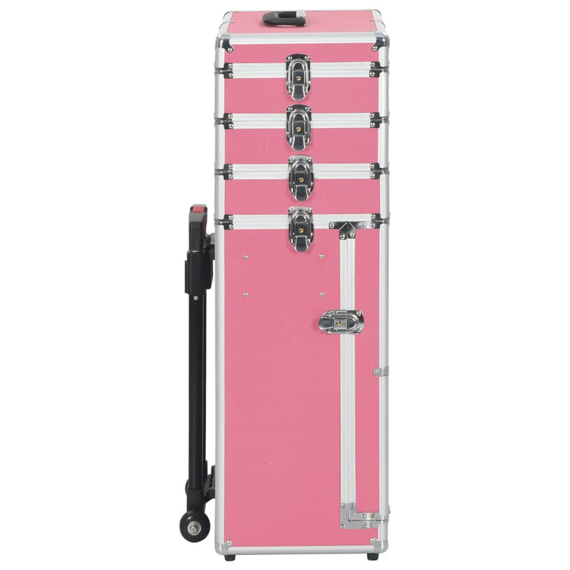 Afbeelding laden in galerijviewer, Vidaxl make-up trolley aluminium roze
