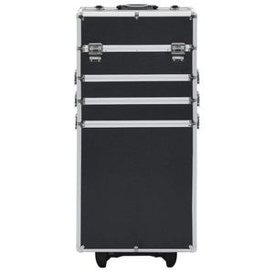 Vidaxl make-up trolley aluminium zwart