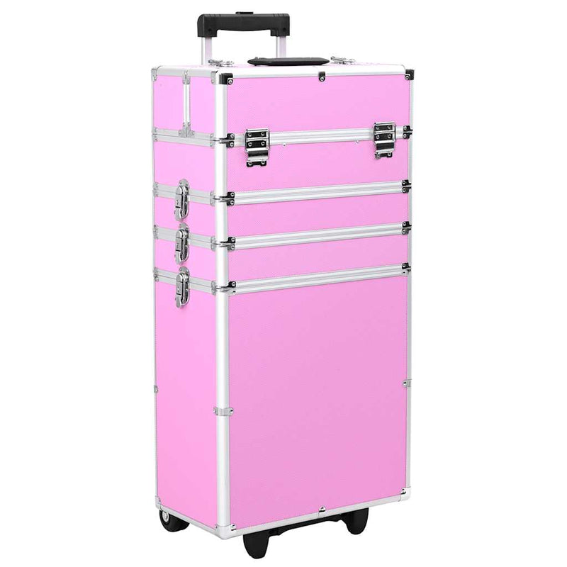Afbeelding laden in galerijviewer, Vidaxl make-up trolley aluminium roze
