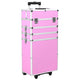 Vidaxl make-up trolley aluminium roze