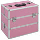 Vidaxl make-up koffer 37x24x35 cm aluminium roze