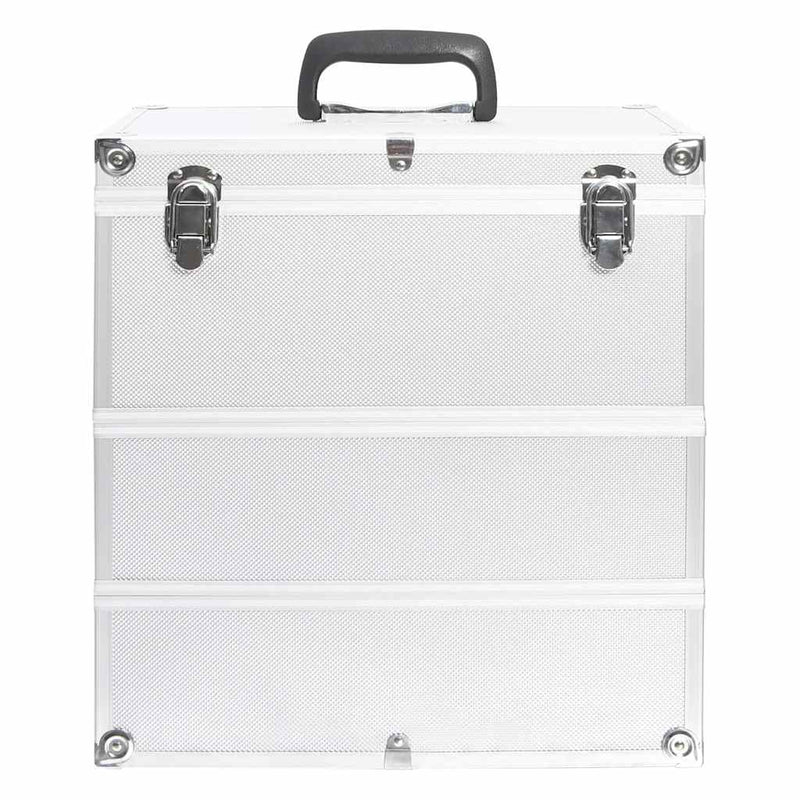 Afbeelding laden in galerijviewer, Vidaxl make-up koffer 37x24x40 cm aluminium zilverkleurig
