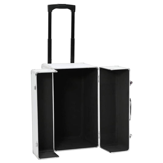 Vidaxl pilotentrolley 47x39x27 cm aluminium zilverkleurig