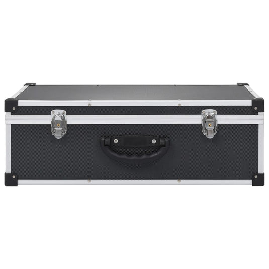 Vidaxl cd-koffer voor 80 cd's aluminium abs zwart