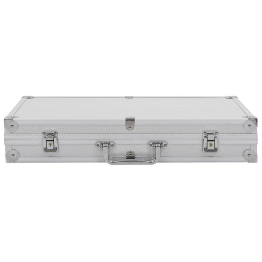 Vidaxl wapenkoffer aluminium abs zilverkleurig