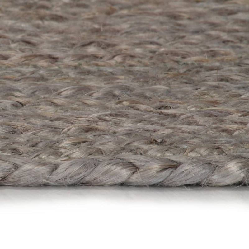 Afbeelding laden in galerijviewer, Vidaxl vloerkleed handgemaakt rond 120 cm jute grijs
