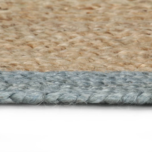 Vidaxl vloerkleed handgemaakt met olijfgroene rand 150 cm jute