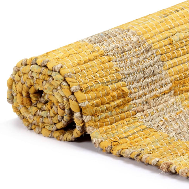 Afbeelding laden in galerijviewer, Vidaxl vloerkleed handgemaakt 160x230 cm jute geel
