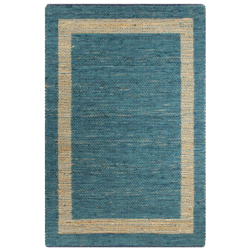 Afbeelding laden in galerijviewer, VidaXL Vloerkleed handgemaakt 80x160 cm jute blauw
