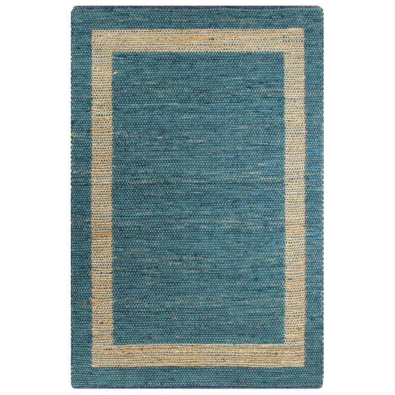 Afbeelding laden in galerijviewer, Vidaxl vloerkleed handgemaakt 160x230 cm jute blauw
