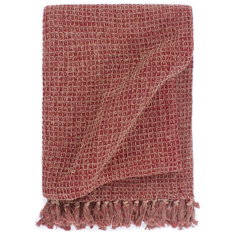 Afbeelding laden in galerijviewer, Vidaxl plaid 160x210 cm katoen bordeaux
