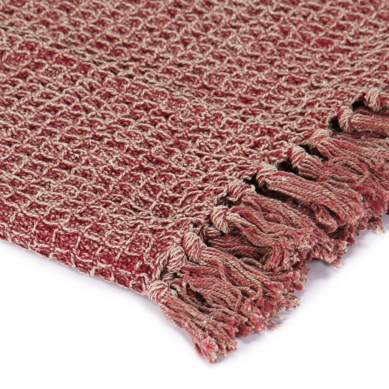 Afbeelding laden in galerijviewer, Vidaxl plaid 160x210 cm katoen bordeaux
