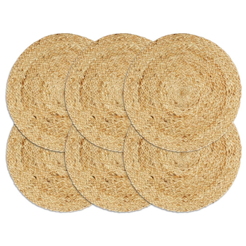 Afbeelding laden in galerijviewer, Vidaxl placemats 6 st rond 38 cm jute natuurlijk
