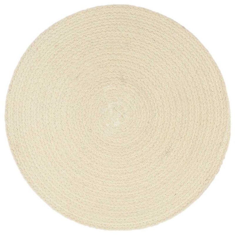 Afbeelding laden in galerijviewer, Vidaxl placemats 6 st rond 38 cm katoen natuurlijk
