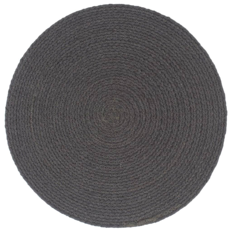 Afbeelding laden in galerijviewer, Vidaxl placemats 6 st rond 38 cm katoen effen donkergrijs
