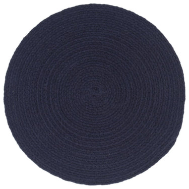 Vidaxl placemats 6 st rond 38 cm katoen effen marineblauw