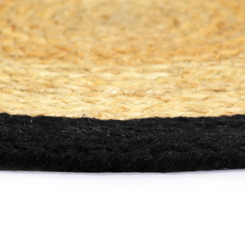 Afbeelding laden in galerijviewer, Vidaxl placemats 6 st 38 cm jute en katoen natuurlijk en zwart

