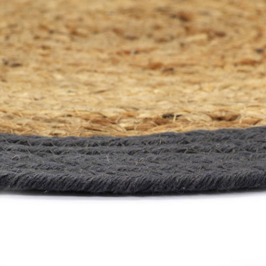Vidaxl placemats 4 st 38 cm jute en katoen natuurlijk en antraciet