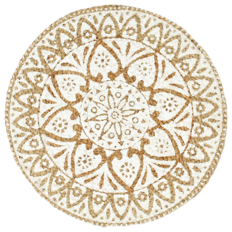 Afbeelding laden in galerijviewer, Vidaxl placemats 6 st rond 38 cm jute wit
