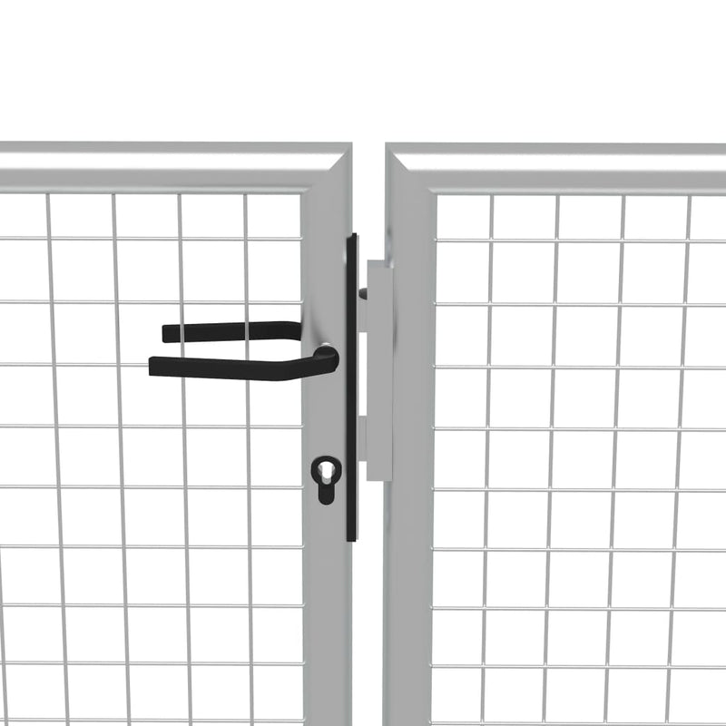 Afbeelding laden in galerijviewer, VidaXL Poort 415x150 cm gegalvaniseerd staal zilverkleurig
